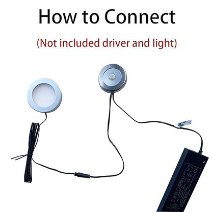 VST Motion Sensor Light Switch, IR Sensor, Led Light Automatic Door Switch for Closet Light Under Cabinets Counters Wardrobes with 12V JST Male and Female Connector (DC 12/24V)