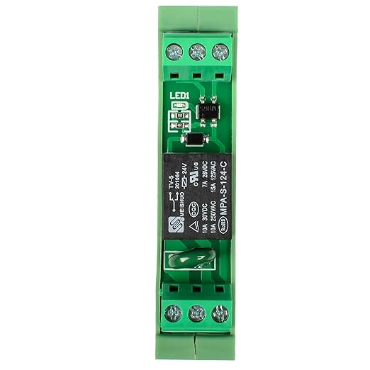 Relay Board, Relay Module 1 Channel 1 SPDT DIN Rail Mount 24V DC/AC, Interface Board(FY-T731C-D24)