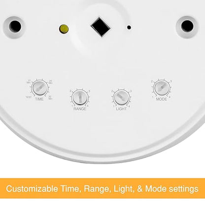 ENERLITES High Bay 360 Degree PIR Line Voltage Ceiling Occupancy Motion Sensor w/Daylight Harvesting Dimming, 1200-2800 sq. ft. Coverage, 120-277VAC, Commercial/Industrial, UL Listed, MPC-50HD, White