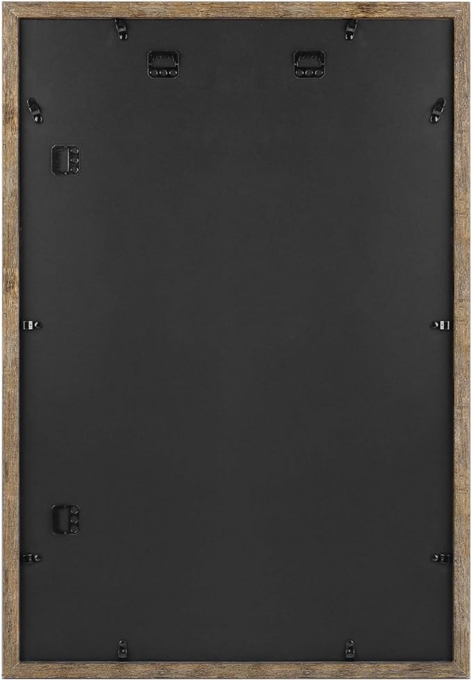 Golden State Art, 16x24 Picture Frame With Mat for 12x18 - High Definition Glass Wall Mounting Horizontal Vertical Display (Light Brown, 1 Pack)
