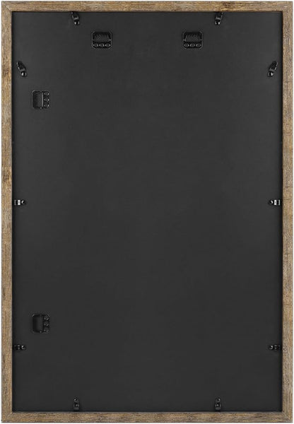 Golden State Art, 16x24 Picture Frame With Mat for 12x18 - High Definition Glass Wall Mounting Horizontal Vertical Display (Light Brown, 1 Pack)