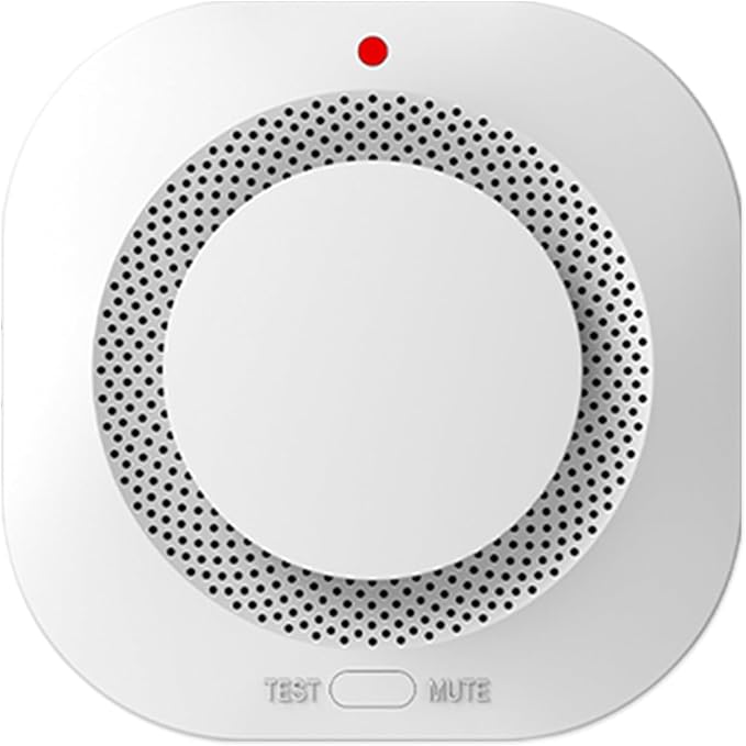 Photoelectric Smoke Detector Fire Alarm, Battery Operated, Smoke Alarm with Test Button & Low Battery Signal, LED Warning Light, 85-Decibel Alarm Sound, Easy Installation for Living Rooms and Bedrooms