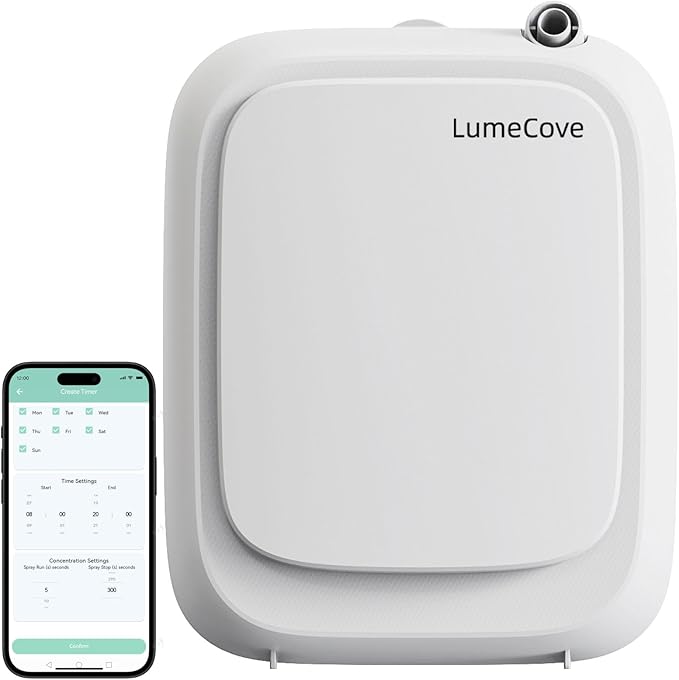Waterless Essential Oil Diffuser for Home and Commercial Use, Up to 3000 sq ft, Aromatherapy Scent Diffuser for Large Rooms with Smart APP (Oils Not Included) White