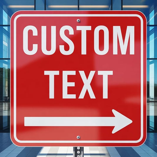 Custom Metal Sign for Outdoor, 24x24 inch 0.04" Aluminum, Weatherproof, Reflective Option, Single/Double Sided Design