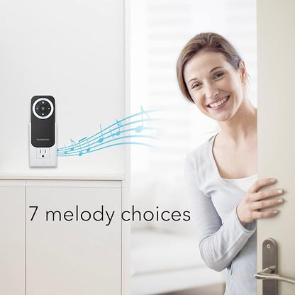 Wasserstein Doorbell Chime - Compatible with Blink Video Doorbell (1-Pack, Black)