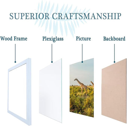 10x13 Picture Frame Set of 3,Wooden Frame white 10x13 Wall Gallery Poster Photo frame with Durable Shatter Resistant Plexiglass for Wall Mounting best gift