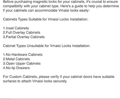 20 Pack Magnetic Cabinet Locks Baby Proofing - Vmaisi Children Proof Cupboard Drawers Latches - Adhesive Easy Installation