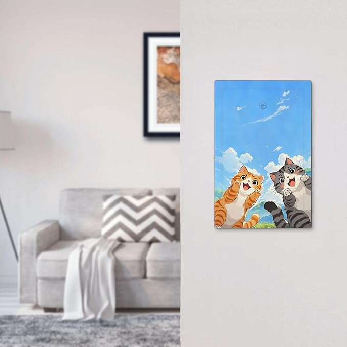 Light Switch Cover Plate Orange Gray Cute Cat Sky Cloud Cat S Paw 1 Gang No Device Blank Electrical Wall Plates Faceplate Decorative Switch Plate For Kids Room Nursery Decor