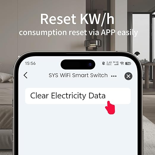 Smart Wifi Switch, 1P+N AC90-240V 1-50A, Smart Life/Tuya APP Remote Control, with Power Monitoring, Export/Clear Power Data, DIN Rail Mounted, with LCD Display, Recloser Function, FCC Certified