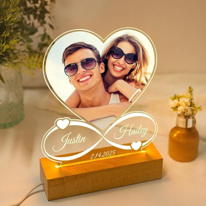 Custom Picture Frame, Customized Picture Frames, Custom Photo Frames, Personalized Photo Frame, Anniversary Valentines Day Gifts for Her Him Women Men Girlfriend Boyfriend Couple Mom Dad Family Pet