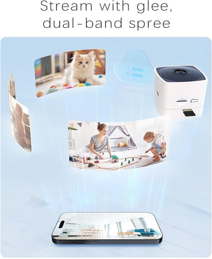 blurams 2.4G/5G Cameras for Home Security, 2K Pet Camera Indoor with Phone App, Foldable Security Camera w/Motion Detection, 2-Way Talk, IR Night Vision