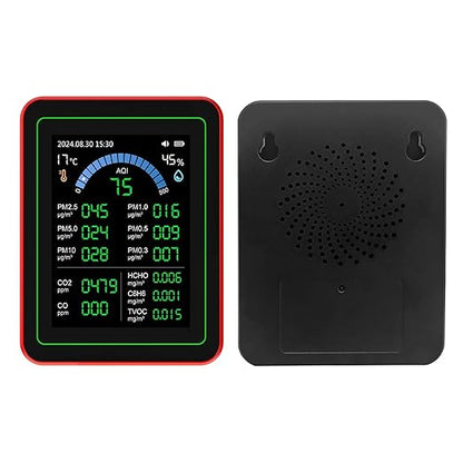 Marhynchus 18 in 1 Indoor Air Quality Monitor Air Quality Tester Air Quality Detector with CO2 TVOC HCHO PM2.5 PM10 Temp Humidity Sensor & Data Storage for Home Office