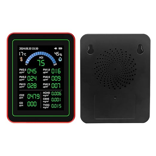 Marhynchus 18 in 1 Indoor Air Quality Monitor Air Quality Tester Air Quality Detector with CO2 TVOC HCHO PM2.5 PM10 Temp Humidity Sensor & Data Storage for Home Office