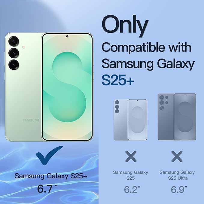 JETech Privacy Screen Protector for Samsung Galaxy S25+ / S25 Plus 5G with Camera Lens Protector, Anti-Spy Tempered Glass Film, Fingerprint ID Compatible, 2-Pack Each