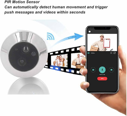 Zunate Door Peephole Camera, 4.3 inch LCD Screen 120 Wide Angle Visual Doorbell Digital Door Viewer, Door Peephole Viewer Video Doorbell 1080P Camera with PIR Motion Detection