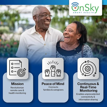 SkyPad FDA-Cleared Contact-Free Heart & Breathing & Sleep Apnea & Seizure Monitor, Adult & Children Home Health Care - Senior & Nursing Home - Remotely Monitor Wellness via app - Emergency Alert Call