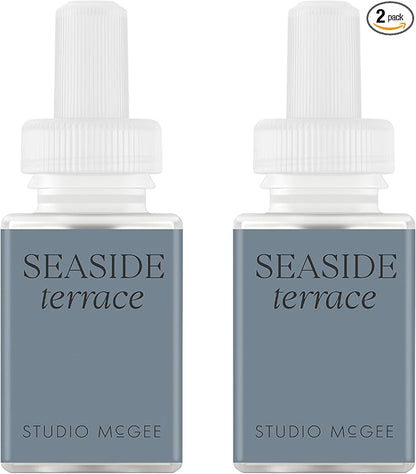 Pura x Studio McGee Home Scent Refill - Smart Air Diffuser - Up to 120-Hours of Luxury Fragrance per Refill - Home Essential - Clean & Safe Diffuser Fragrance - 2 Pack, Seaside Terrace