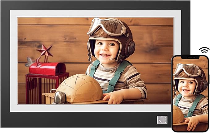 KODAK WiFi Digital Picture Frame, 11.6 Inch 1366 * 768HD IPS Touchscreen Digital Photo Frame with 32GB Storage, Easy Setup to Share Photos or Videos, The Best Gift for Family and Friends