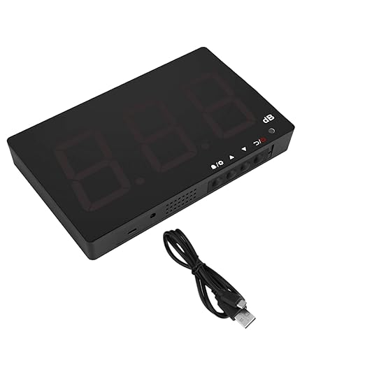 SW-525B Digital Sound Meter Noise Decibel Tester with 9.6 LCD Display Alarm Function Data Storage USB for Factories Offices Theaters