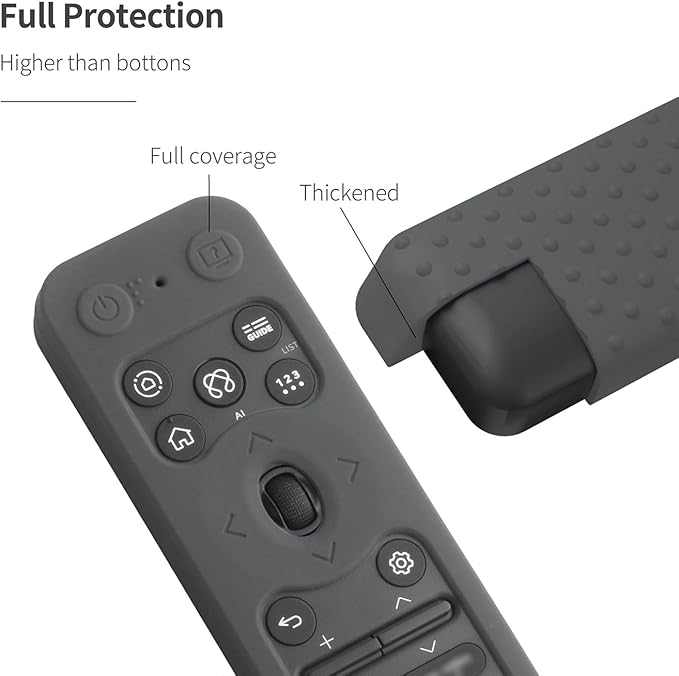 Silicone Case for LG MR25GA Remote Cover Compatible with 2025 LG OLED Smart TV C5 B5 G5 M5 Series Remote Protective Case Cover (Dark Grey)