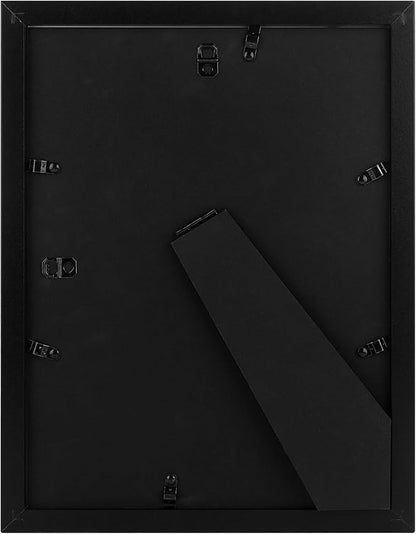 Golden State Art, 9x12 Picture Frame with Mat for 6x8 - High Definition Glass Wall Mounting Horizontal Vertical Display (Black, 1 Pack)