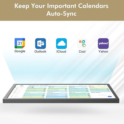 27" Smart Digital Calendar for-Family-Business-Planner - Electronic Calendar for Business Chore Chart, Touchscreen Display for Family Schedules, Wall & Desk Mountable, Christmas Gift for Mom Dad