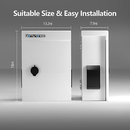 Outdoor Electrical Box with Thermostat and Fan, Cold-Rolled Steel Plate, Aluminum Alloy Back Beam, One-Piece Ventilation Design, IP65 Waterproof, Wall/Pole Mounted. (17.7" x 13.7" x 7.9")