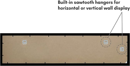 Americanflat 8x36 Picture Frame with Polished Plexiglass - Signature Collection - Gallery-Style Frames Made of Engineered Wood - Photo Frame for Wall Display - Black