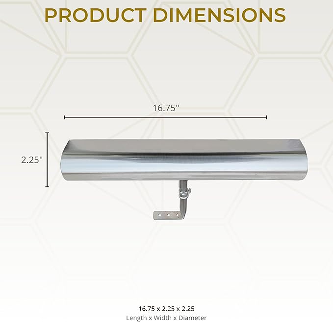 Royal Designs, Inc. Cordless Remote Control LED Picture Light, Dimmable with Timer Function, Brushed Nickel, 16.75 Inches, 2 Pack