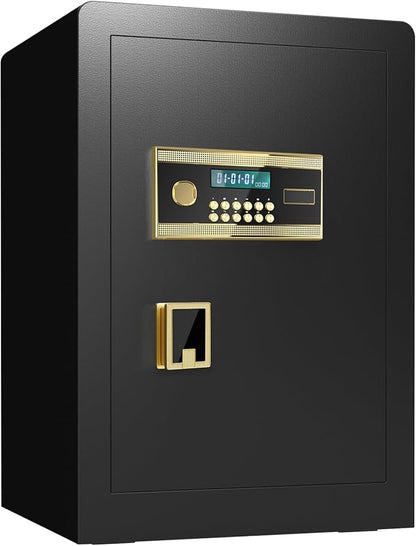 3.0 Cubic Feet Large Electronic Digital Security Safe with Hidden Code, Private Inner Cabinet, Fireproof & Waterproof Bag - Triple Access, Dual Alarm, Wall/Floor Mountable -for Home, Office & Hotel