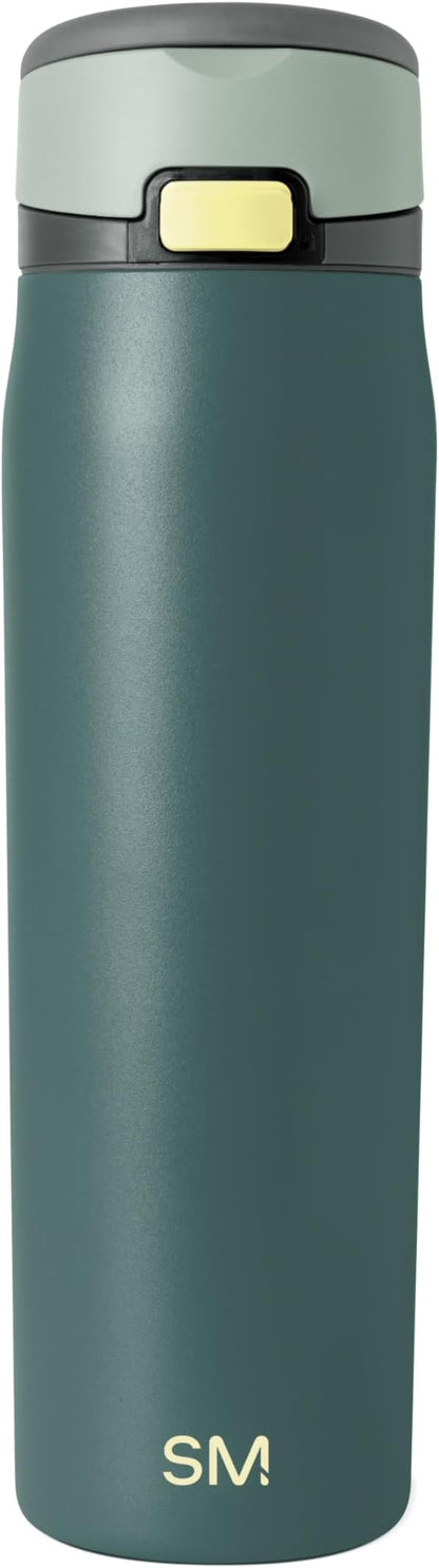 Simple Modern Mesa Loop Water Bottle with Covered Straw and Handle | 24oz Cup Holder Friendly Insulated Stainless Steel Bottles for Travel, Sports and School | Steel Harbor