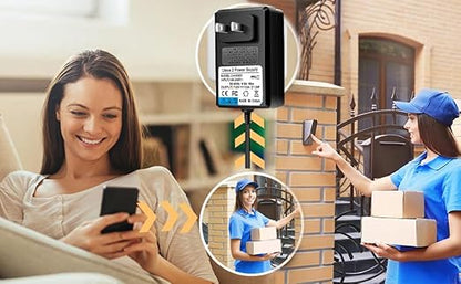 18V Video doorbell Power Adapter for Video Doorbell, Ring Video Doorbell Pro and Ring Video Doorbell 2,Transformer Compatible with Zmodo Smart Doorbell and Nest Hello Doorbell(16.5Ft Cord Black)