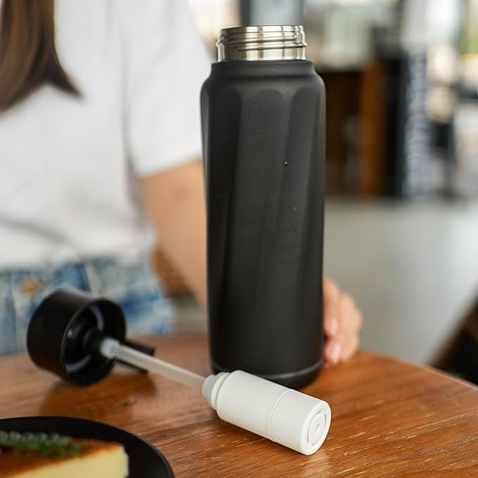 WATERH Vita Smart Water Bottle with Reminder to Drink Water, BPA-Free Vacuum Insulated Water Bottles with Filter & Straw, Bluetooth Intake Water Tracking Bottle, Ideal for Gift (18 oz)