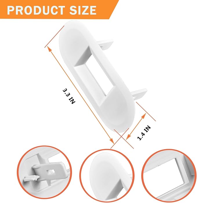WH02X24399 Washer Lid Lock Striker & WH01X24381 Washer Lid Lock Bezel Assembly - Replacement for GE Hotpoint Top Load Washing Machine Lid Lock Switch Replaces 4455158 4502680
