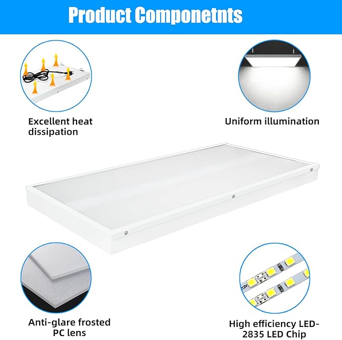 2FT LED Linear High Bay Shop Light with Motion Sensor, 150W High Bay Led Shop Lights, 21000LM 5000K Linear Hanging Shop Light, 400W-500W HPS Eqv., 100-277V Commercial Hanging Lamp for Garage Warehouse