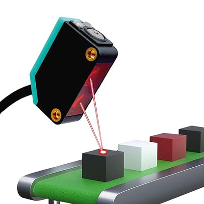 BG-38N Photoelectric Sensors,Background Suppression Diffuse Photoelectric Sensor,Sensing Distance 5-350mm,10–30VDC,NPN Output,Detection Distance Unaffected by Object Color