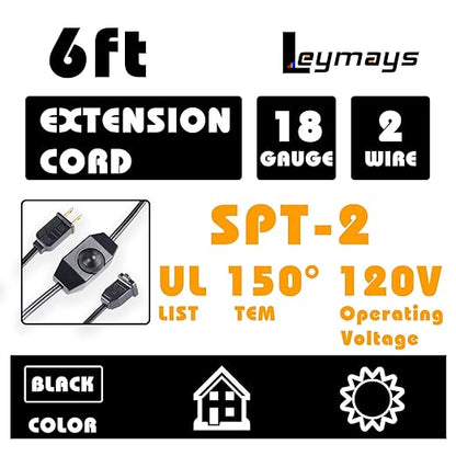 4PCS Lamp Dimmer Switch Extension Cord Plug in Dimmer,Rotary Control for 150 Watt Dimmable Lights,Christmas Village Houses Lights Cord,Salt Light,6 ft Cord