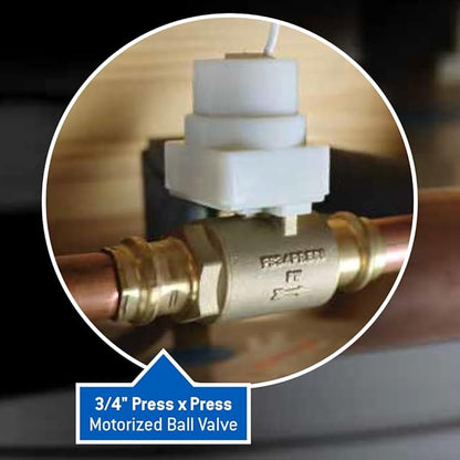 FloodStop Water Heater Leak Detector Kit with Automatic Water Shut-Off and Visual/Audible Alarms, 3/4" Press x Press
