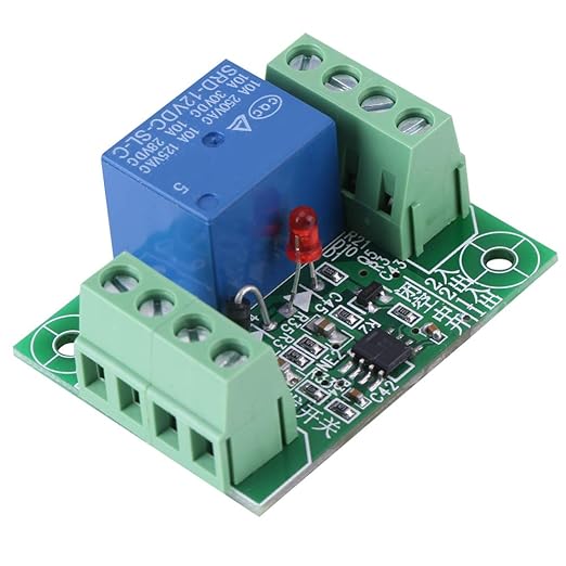 DC 12V Single Channel Bistable Circuit Trigger Switch Relay Control Module Compact Design Easy Wiring for Home Automation Projects