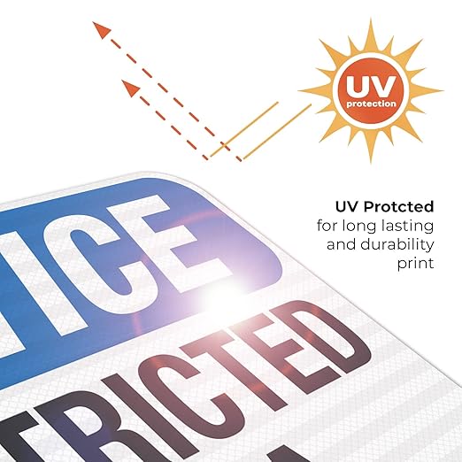 Notice Restricted Area Sign, 12x18 Inches, 3M EGP Reflective .063 Aluminum, Fade Resistant, Made in USA