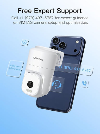 VIMTAG 2.5K Outdoor Cameras for Home Security, 4MP Security Camera Outdoor, 2.4G/5G WiFi, Wired Outside Camera for House with Audio and Video, Motion Sensor, Color Night Vision, SD Card/Cloud Storage