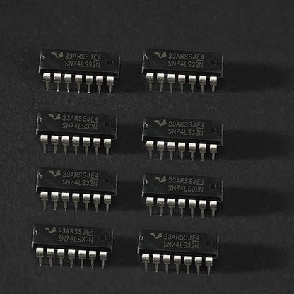 50Pcs 5 Values 74LSxx Series Logic IC Assortment Kit - IC Socket - 74LS00 74LS02 74LS04 74LS08 74LS32 IC Chip