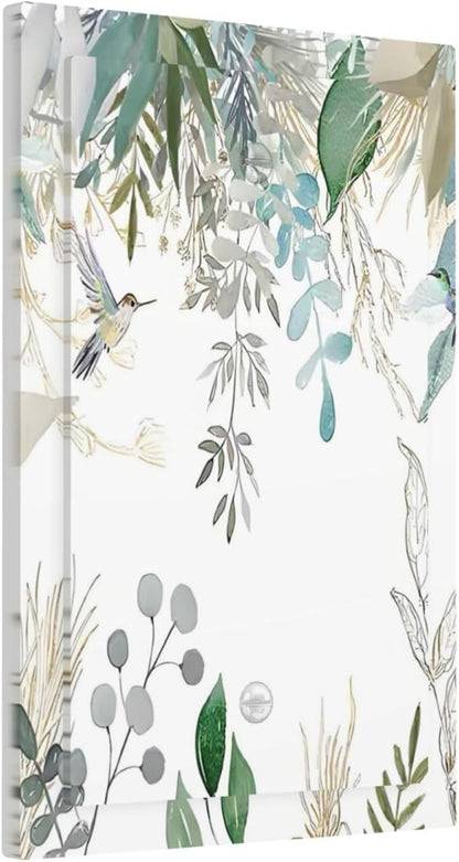 Green Tropical Palm Leaves Flower Plants Hummingbird Light Switch Cover Plate 1 Gang No Device Blank Electrical Wall Plates Faceplate Decorative Switch Plate for Bed Room Living Room Decor