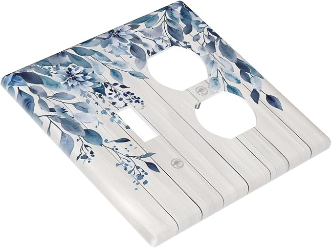 Eucalyptus Rustic Watercolor Plant Wallplates 1 Toggle 1 Duplex Switch Plate Electrical Gfci Faceplate Decorative Light Switch Covers For Farmhouse Home Decor