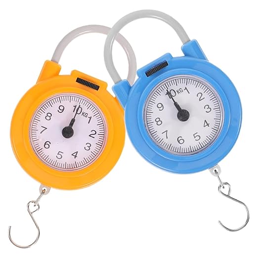 2pcs Portable Electric Spring Scale High Precision Electronic Weight Scale with Hook for Travel Outdoor Use Handheld Smart Digital Measurement Tool