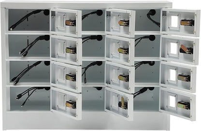 Cellphone Charging Station with Combination Lock, 12 Slots Cellphone Locker Mobile Device Phones Storage Pocket with 3-in-1 Charging Ports for Office Classroom Hotel (12 Slots)