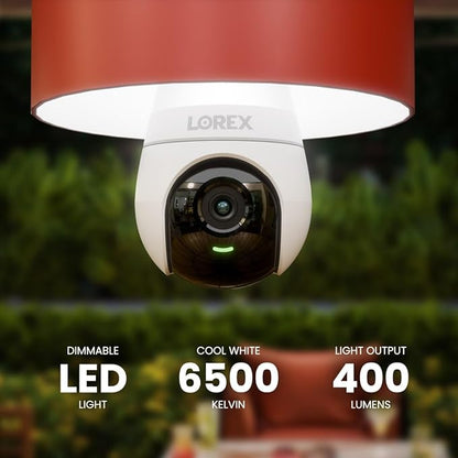 Lorex 2K Wi-Fi Smart Lightbulb Camera | E26/E27 Socket | Pan-Tilt View, Color Night Vision, Person & Vehicle Detection | 2-Way Talk | Alexa/Google | Cloud & Local Storage Option