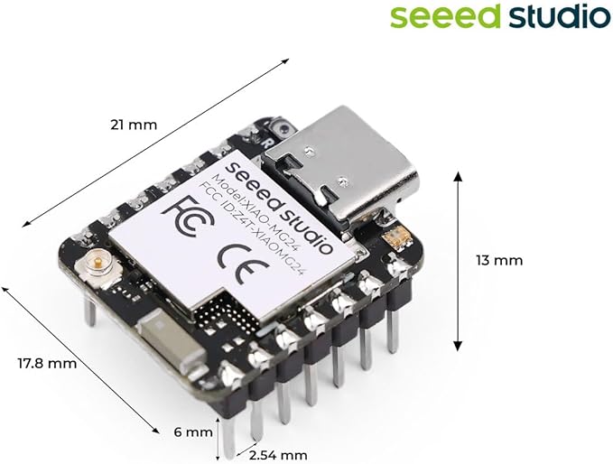 Seeed Studio XIAO MG24 (Pre-Soldered) - Silicon Labs EFR32MG24, Matter Native Over Threadn/BLE 5.3, Arduino Compatible, 1.95μA Ultra-Low-Power, On-Board Antenna, 19 GPIOs
