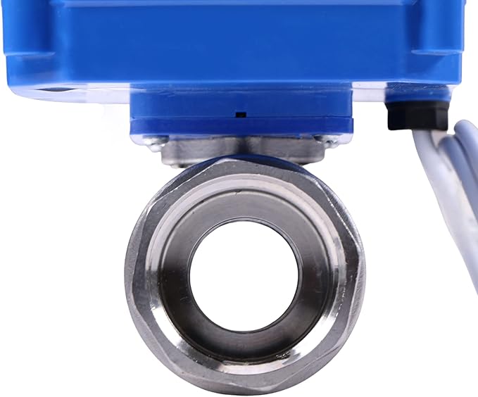 U.S. Solid 1" Motorized Ball Valve 85-265V AC Stainless Steel Electrical Ball Valve, 2 Wire Auto Return Setup Normally Closed