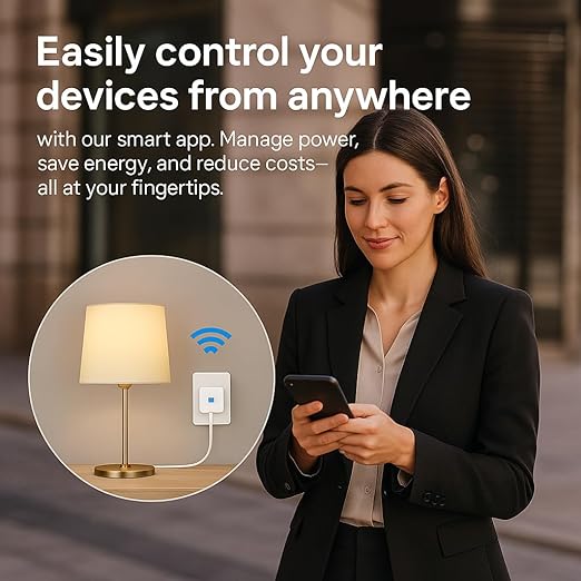 Compact Smart Plug, Works with Alexa & Google Assistant, Smart Life App & Voice Control, Energy Monitoring, Timer Scheduling, No Hub Required, App Remote Control, 2.4 GHz WiFi Outlet, 2-Pack